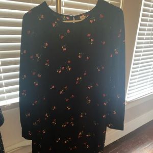 Black long sleeve with flowers